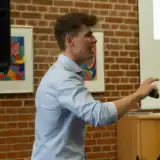 Man engaging with audience