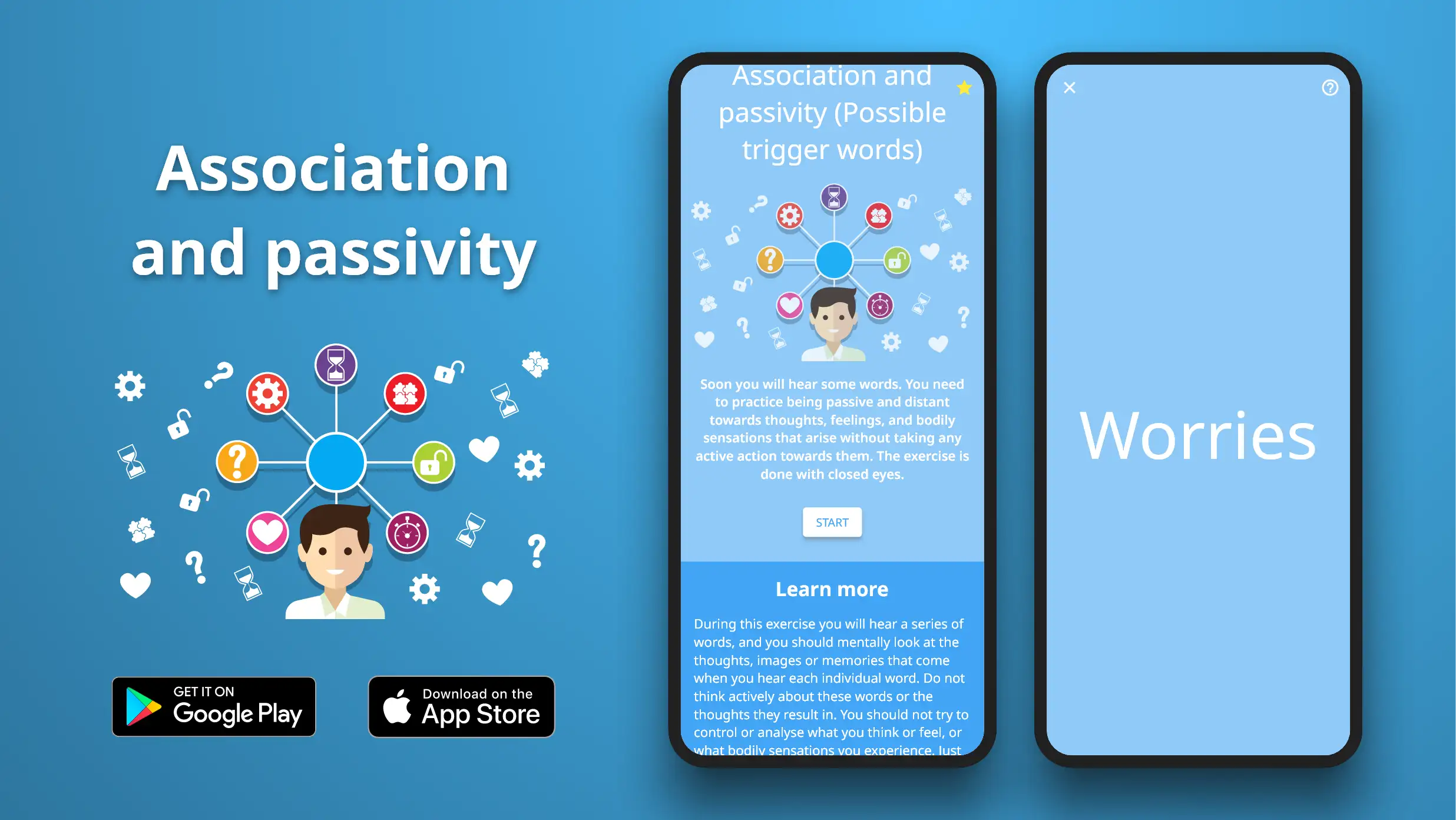 Association og passivitet exercise in the Meta Learn app.