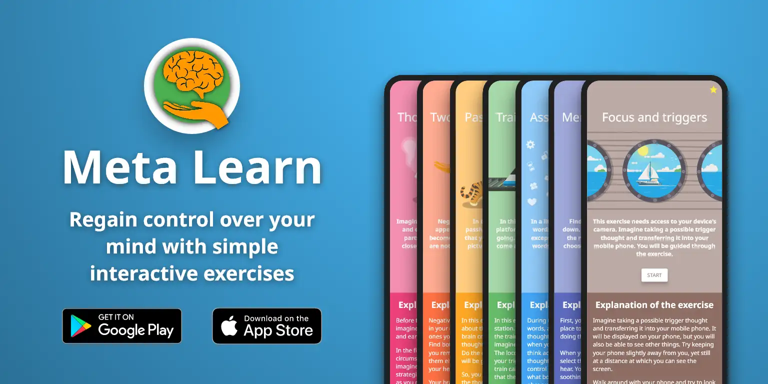 Viser flere forskellige interaktive øvelser i Meta Learn Appen.